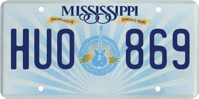 MS license plate HUO869