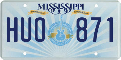 MS license plate HUO871