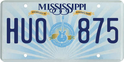 MS license plate HUO875