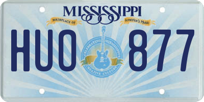 MS license plate HUO877