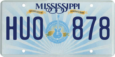 MS license plate HUO878
