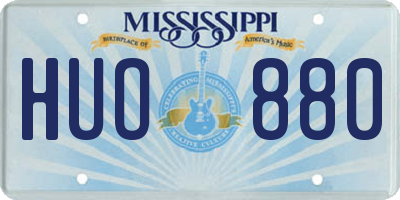 MS license plate HUO880