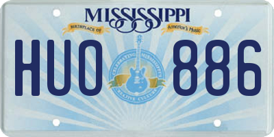 MS license plate HUO886