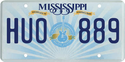 MS license plate HUO889