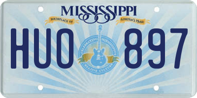 MS license plate HUO897