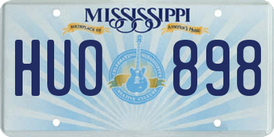MS license plate HUO898