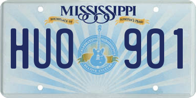 MS license plate HUO901
