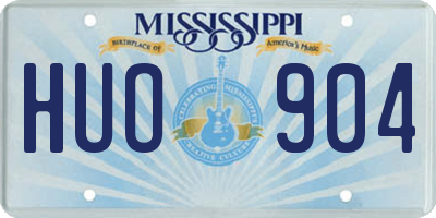 MS license plate HUO904