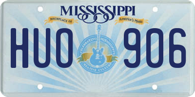 MS license plate HUO906