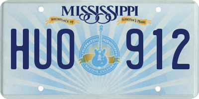 MS license plate HUO912