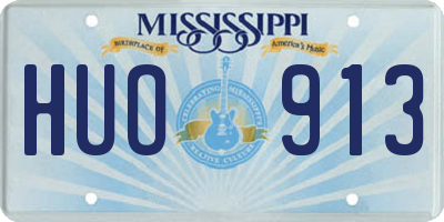 MS license plate HUO913