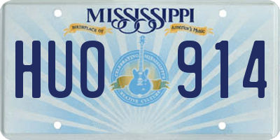 MS license plate HUO914