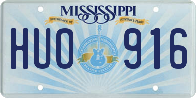 MS license plate HUO916