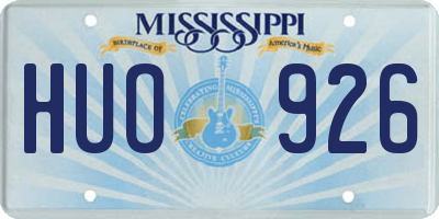 MS license plate HUO926