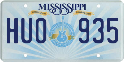 MS license plate HUO935