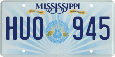 MS license plate HUO945