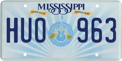 MS license plate HUO963