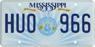 MS license plate HUO966