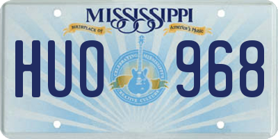 MS license plate HUO968