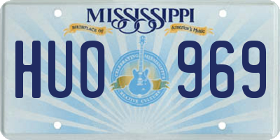 MS license plate HUO969