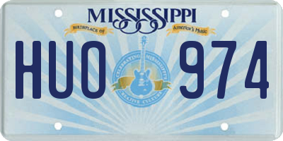 MS license plate HUO974