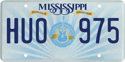 MS license plate HUO975