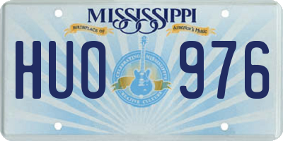MS license plate HUO976
