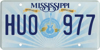 MS license plate HUO977