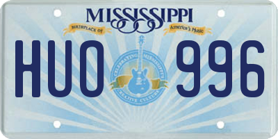 MS license plate HUO996