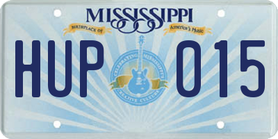 MS license plate HUP015