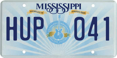 MS license plate HUP041