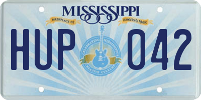 MS license plate HUP042