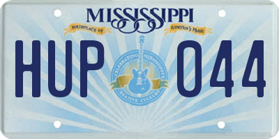 MS license plate HUP044