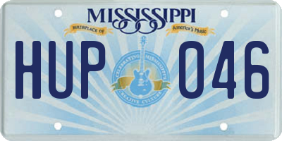 MS license plate HUP046