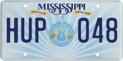 MS license plate HUP048