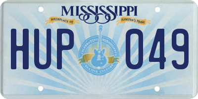 MS license plate HUP049