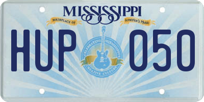 MS license plate HUP050