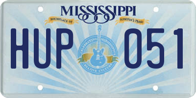 MS license plate HUP051