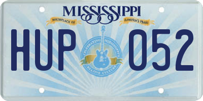 MS license plate HUP052