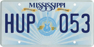 MS license plate HUP053