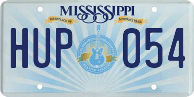 MS license plate HUP054