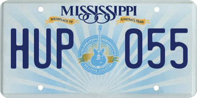 MS license plate HUP055