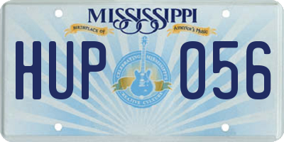 MS license plate HUP056