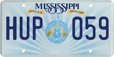 MS license plate HUP059