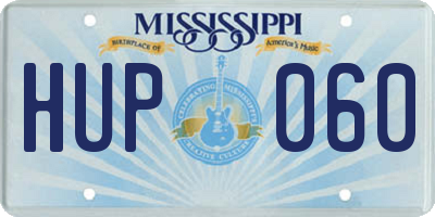 MS license plate HUP060