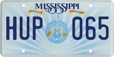MS license plate HUP065