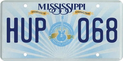 MS license plate HUP068