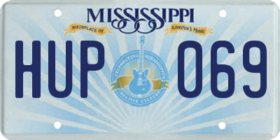 MS license plate HUP069