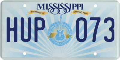 MS license plate HUP073