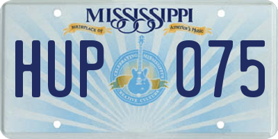 MS license plate HUP075